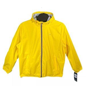 Tommy Hilfiger Men's Rain Jacket Size XXL Yellow Water-Wind Resistant Breathable